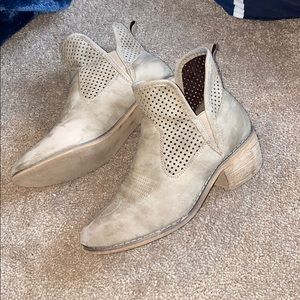 Tan ankle booties